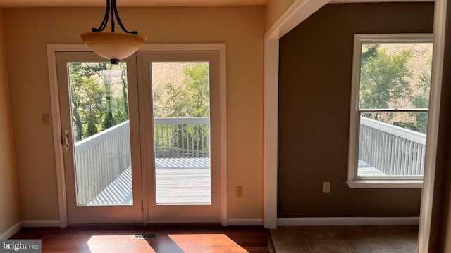 view of doorway to outside