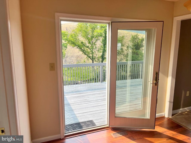 view of doorway to outside