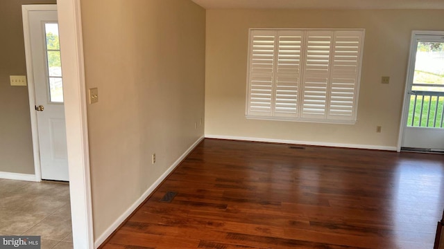 entrance foyer with dark wood-type flooring