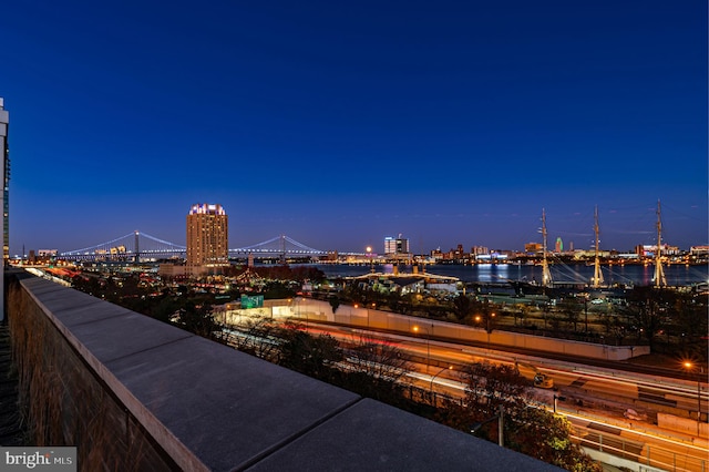 city view with a water view