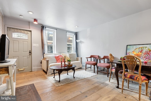 interior space featuring light hardwood / wood-style flooring