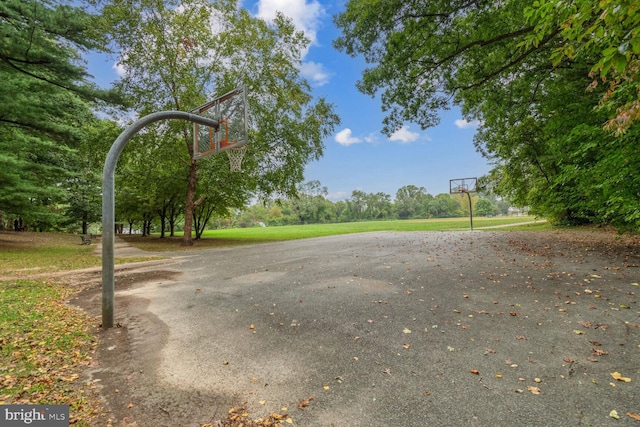 view of basketball court