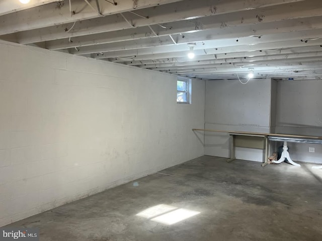 view of basement