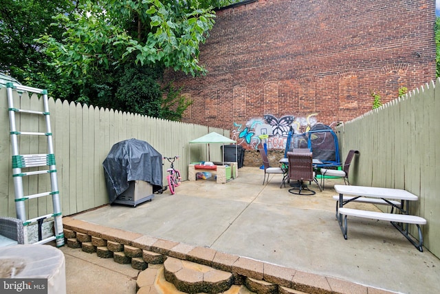 view of patio / terrace with area for grilling