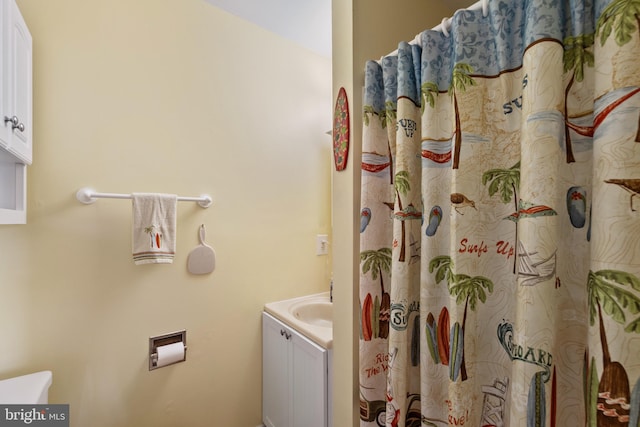 500 32nd St Unit A, Ocean City, MD 21842 - full bathroom featuring vanity and curtained shower