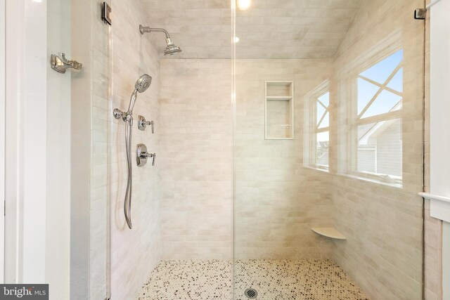 bathroom featuring walk in shower