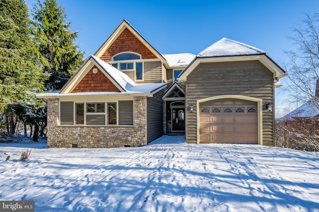 view of front of home featuring a garage