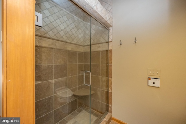 bathroom with walk in shower