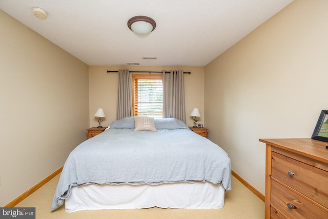 bedroom with carpet floors