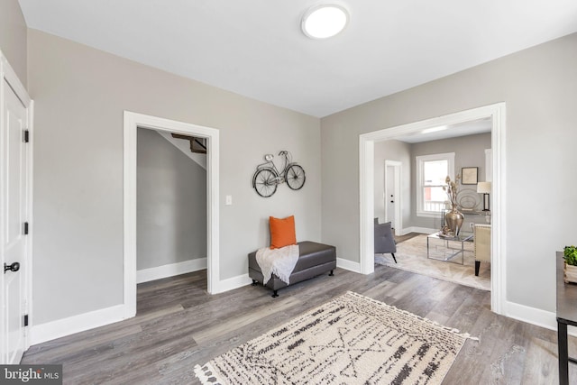 89 E Barber Ave, Woodbury, NJ 08096 - living area featuring wood finished floors and baseboards