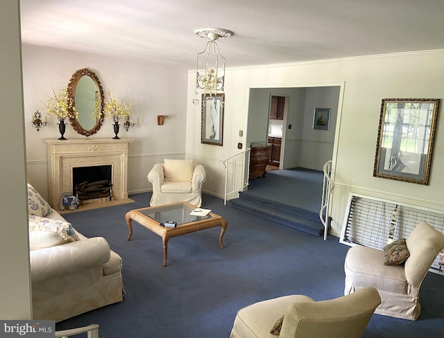 view of carpeted living room