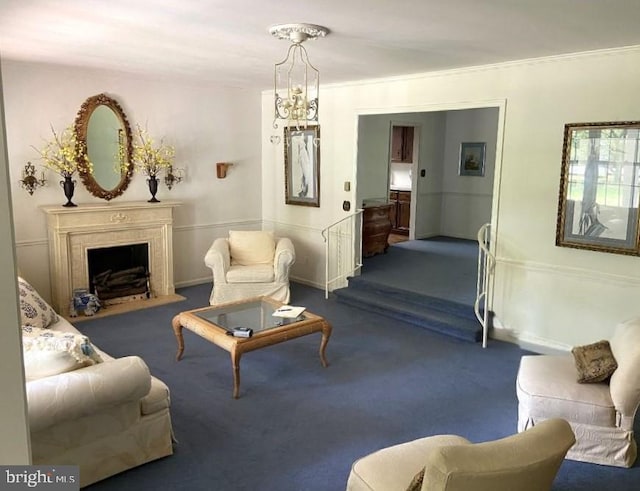 view of carpeted living room