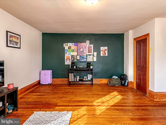 living room featuring hardwood / wood-style flooring