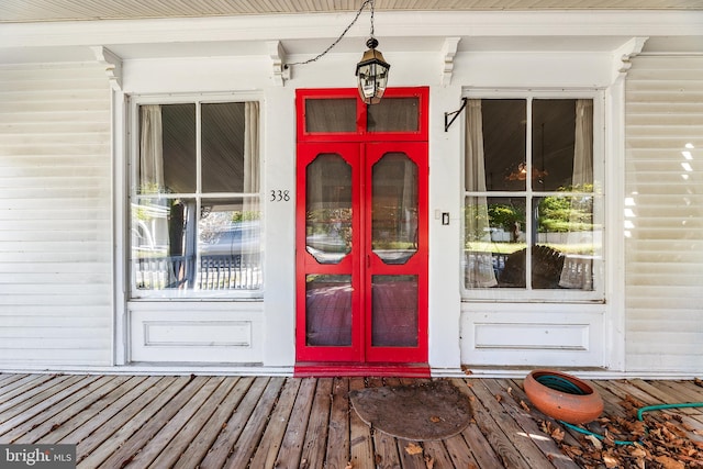 view of doorway to property