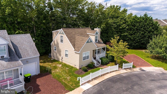 birds eye view of property