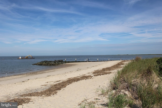 water view with a view of the beach