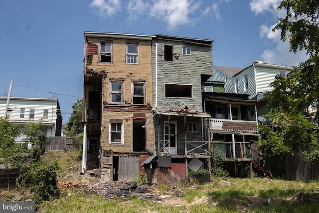 view of rear view of property