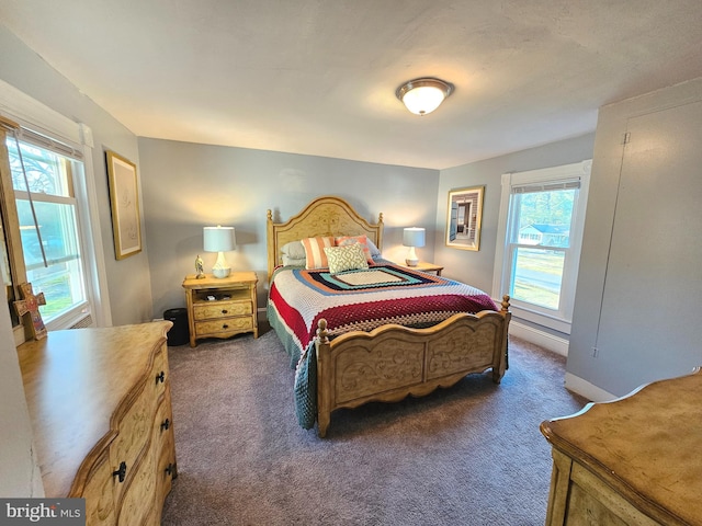 view of carpeted bedroom