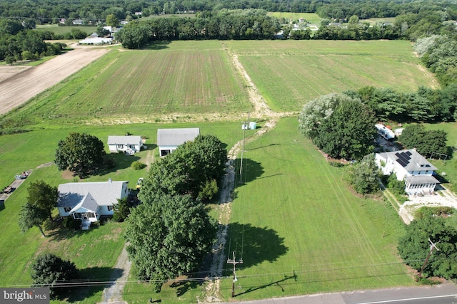 aerial view with a rural view