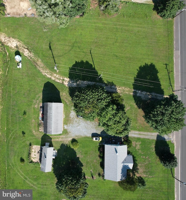 bird's eye view featuring a rural view