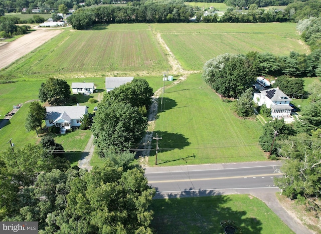 drone / aerial view with a rural view