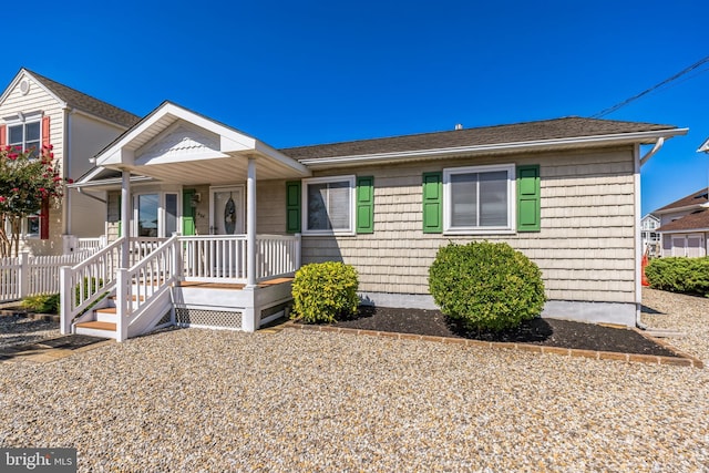 view of front of house with covered porch