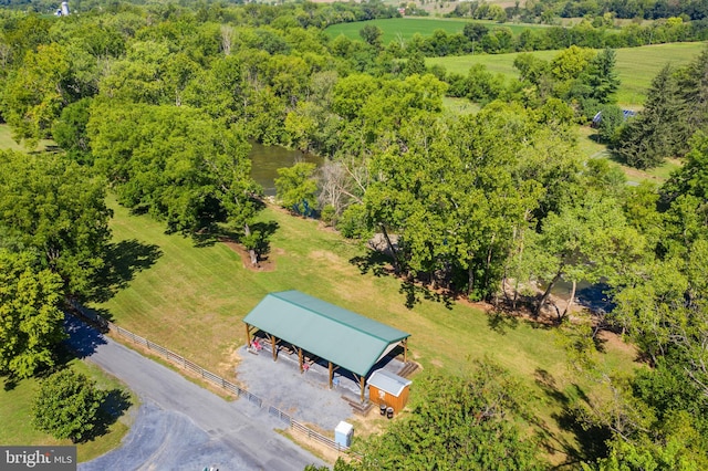 bird's eye view featuring a rural view