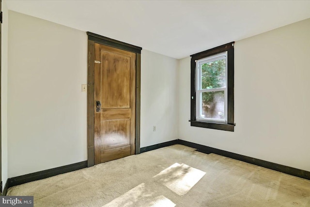 view of carpeted spare room