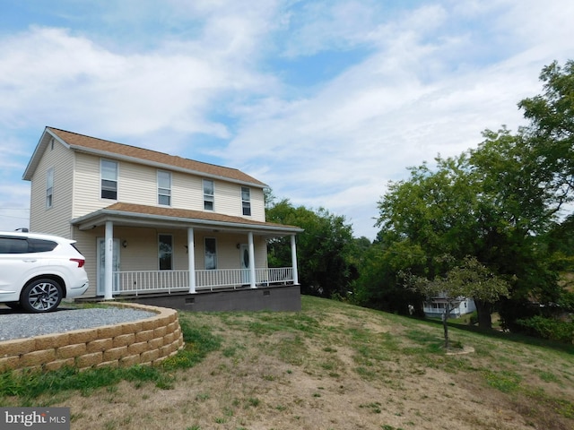 view of front of house featuring covered porch