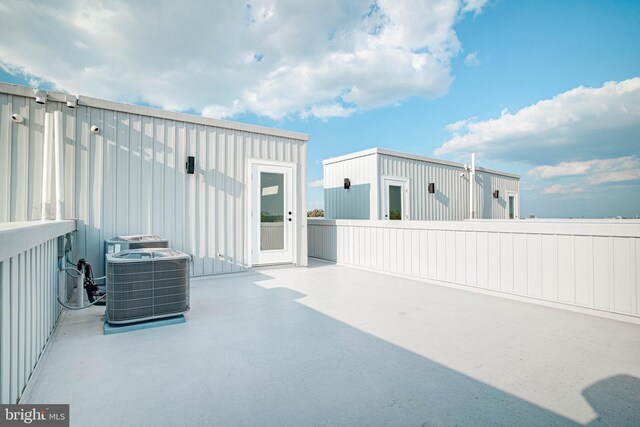 view of patio / terrace with central AC