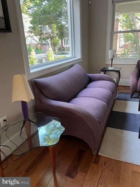 interior space featuring hardwood / wood-style flooring and plenty of natural light