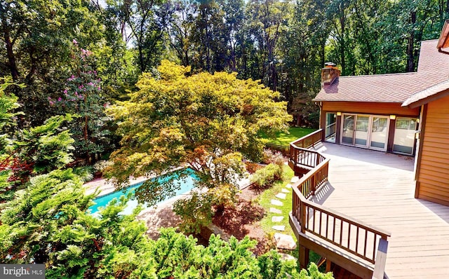 view of wooden deck