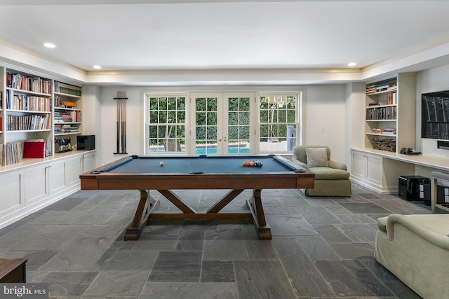 game room with pool table