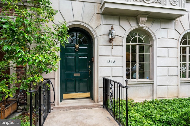 view of doorway to property