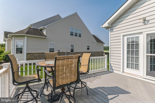 view of wooden deck