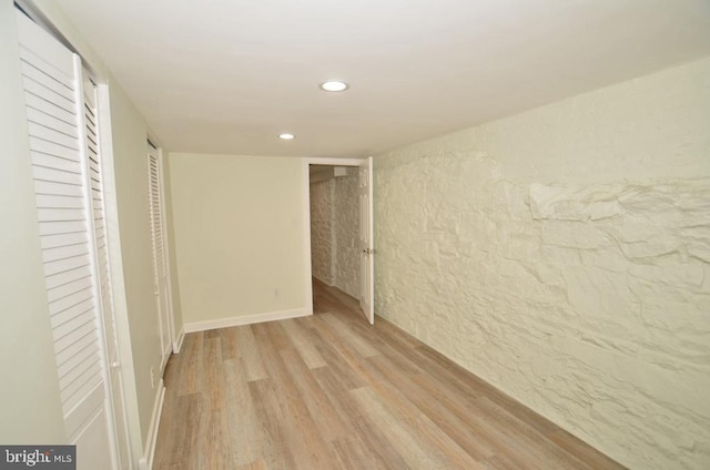 unfurnished bedroom featuring light hardwood / wood-style flooring