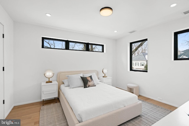 bedroom featuring light hardwood / wood-style flooring