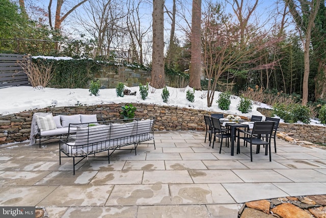 view of patio featuring outdoor lounge area