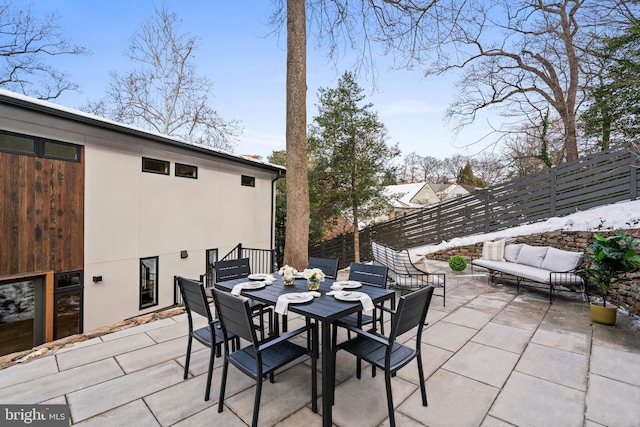 view of patio / terrace with an outdoor hangout area