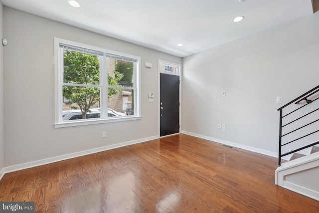 entryway featuring hardwood / wood-style floors