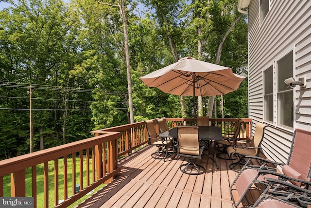 view of wooden terrace