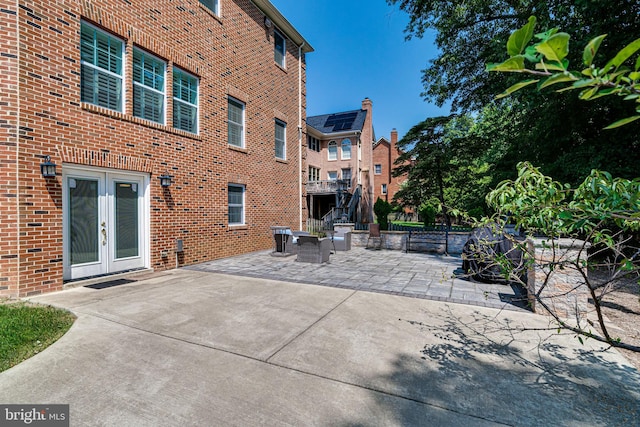 view of patio with french doors