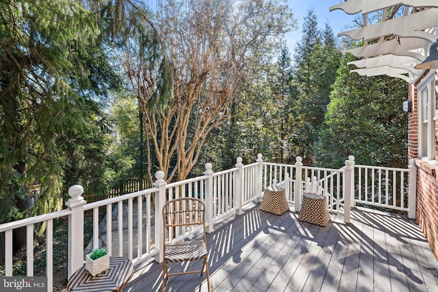 view of wooden terrace