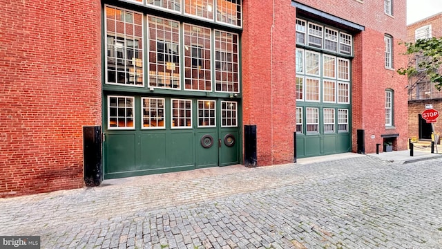 view of property featuring a garage