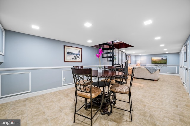 view of dining room