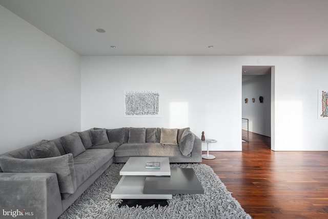 living area featuring wood finished floors