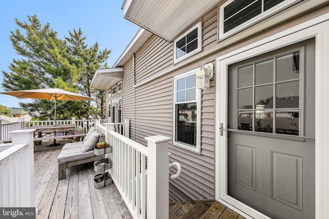 view of wooden deck