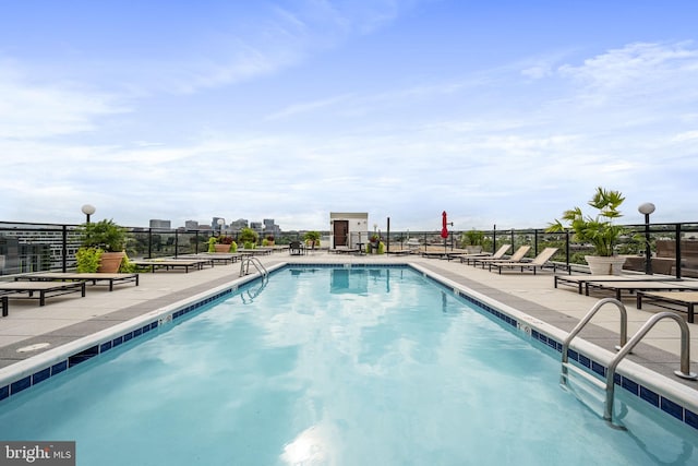 view of pool with a patio area