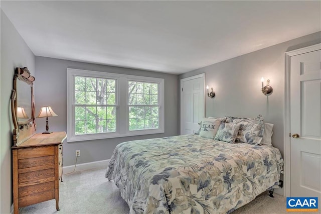 view of carpeted bedroom