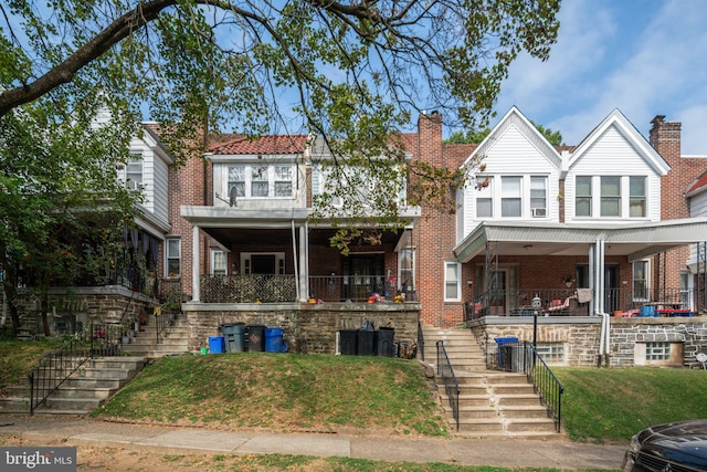 view of front of home with a porch